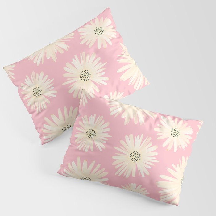 Playful Pink Floral Pillow Sham Gallery Image 3