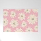 Playful Pink Floral Welcome Mat Gallery Image 1