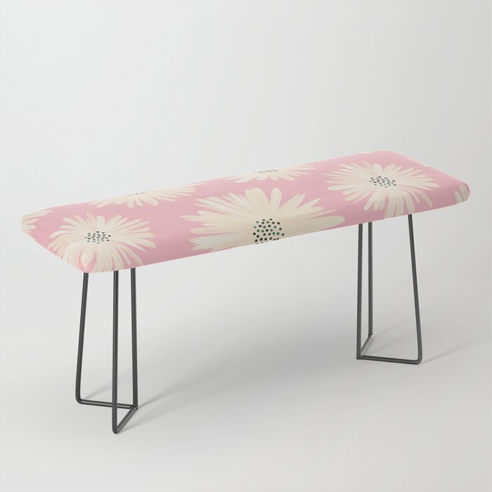 Playful Pink Floral Bench Gallery Image 1