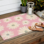 Playful Pink Floral Outdoor Rug Gallery Image 2