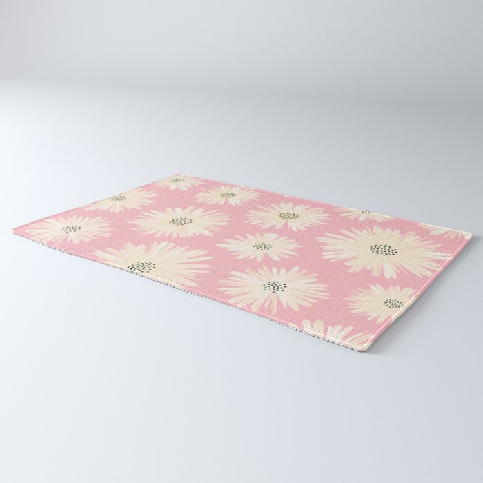 Playful Pink Floral Rug Gallery Image 3