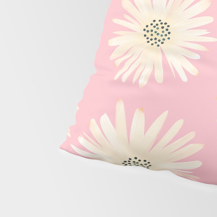 Playful Pink Floral Pillow Sham Gallery Image 4