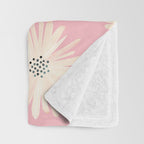Playful Pink Floral Throw Blanket Gallery Image 3
