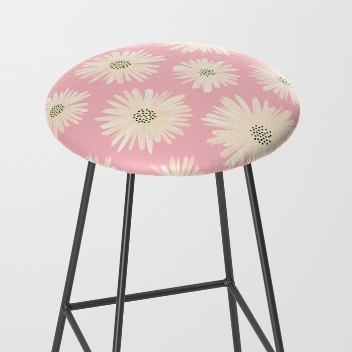 Playful Pink Floral Stool Gallery Image 2