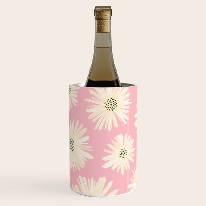 Playful Pink Floral Wine Chiller Gallery Image 1
