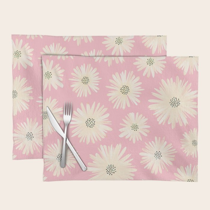 Playful Pink Floral Placemat Gallery Image 1
