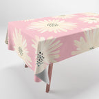 Playful Pink Floral Tablecloth Gallery Image 1