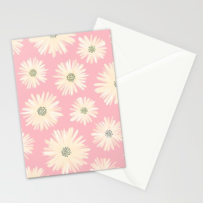 Playful Pink Floral Stationery Card Gallery Image 2