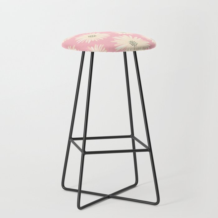 Playful Pink Floral Stool Gallery Image 1