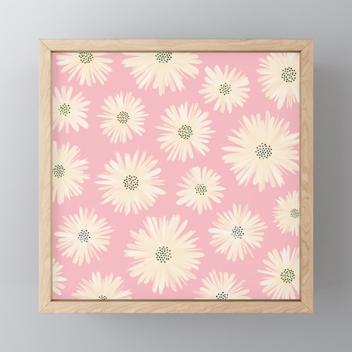 Playful Pink Floral Mini Art Print Gallery Image 1