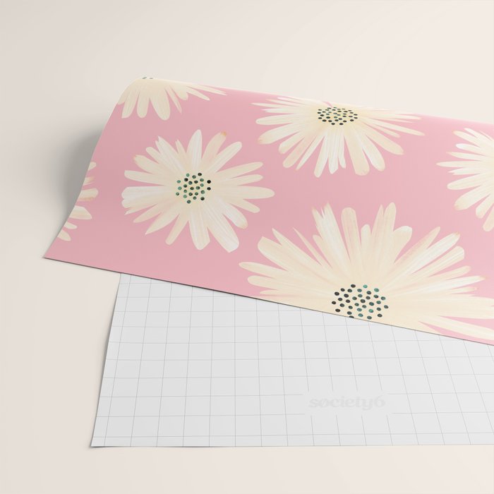 Playful Pink Floral Wrapping Paper Gallery Image 2