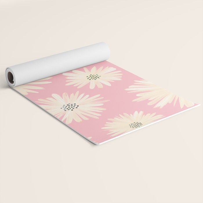 Playful Pink Floral Yoga Mat Gallery Image 2