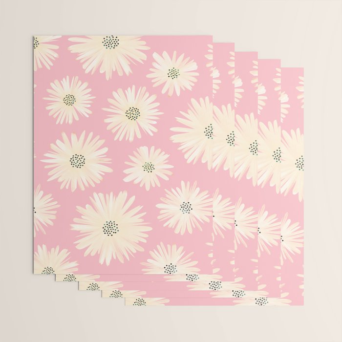 Playful Pink Floral Wrapping Paper Gallery Image 3