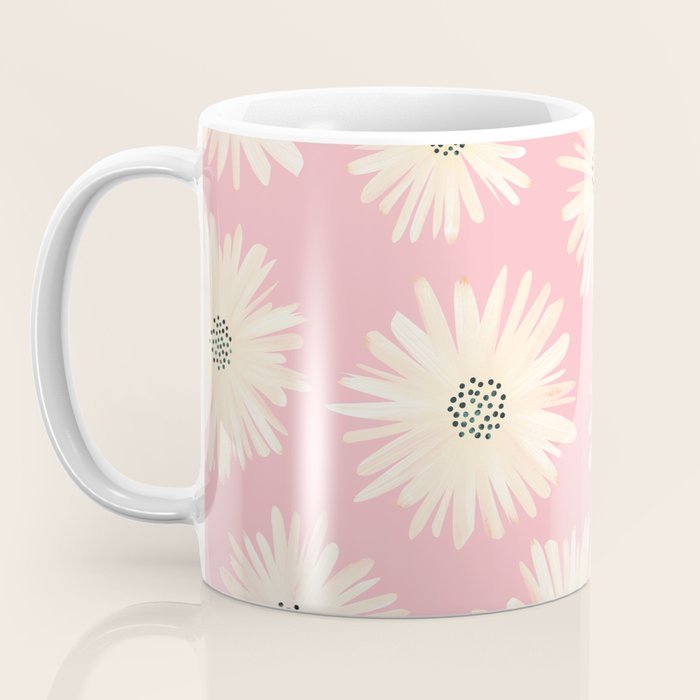 Playful Pink Floral Coffee Mug Gallery Image 3