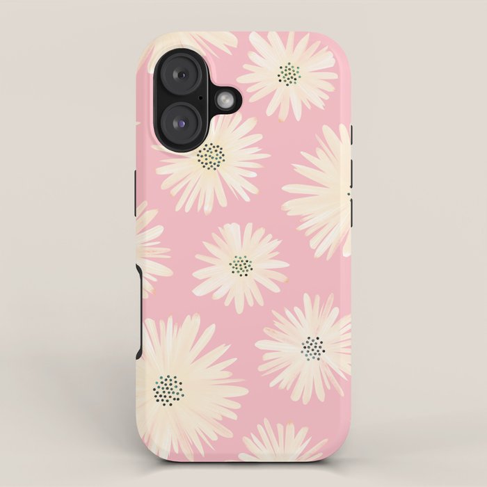 Playful Pink Floral iPhone Case Gallery Image 1