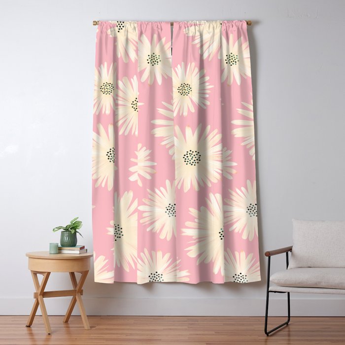 Playful Pink Floral Window Curtain Gallery Image 5