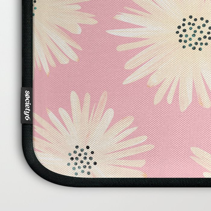 Playful Pink Floral Laptop Sleeve Gallery Image 3