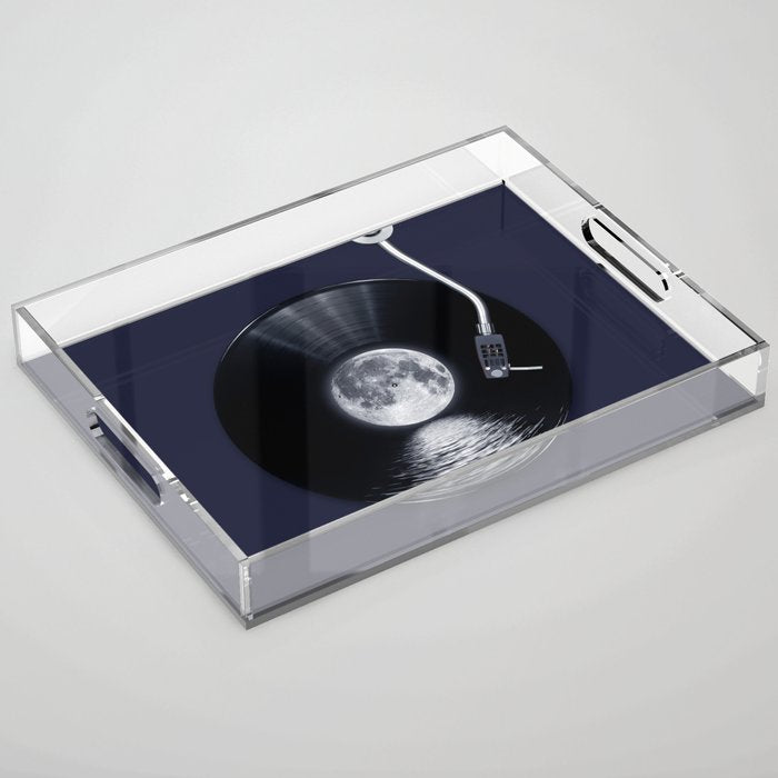 Vinyl moon Acrylic Tray Gallery Image 1