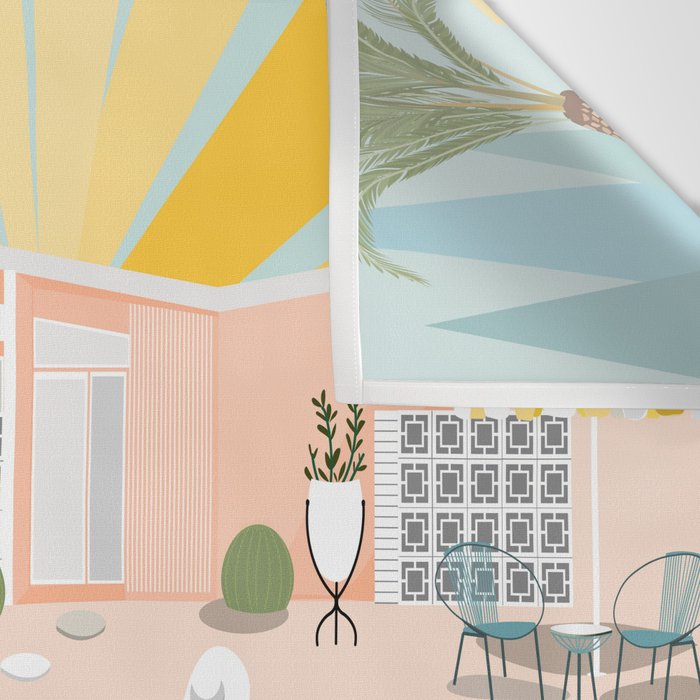 Retro Palm Springs III Wall Tapestry Gallery Image 3