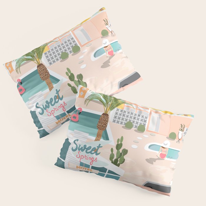 Retro Palm Springs III Pillow Sham Gallery Image 1