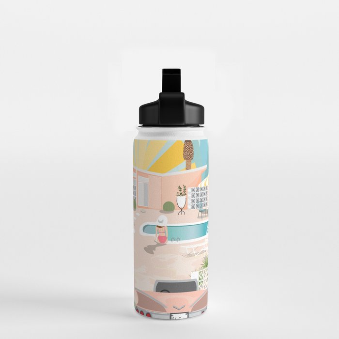 Retro Palm Springs III Water Bottle Gallery Image 2