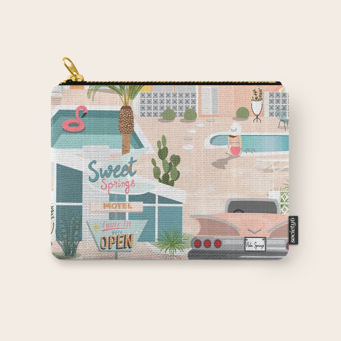 Retro Palm Springs III Carry All Pouch Gallery Image 1
