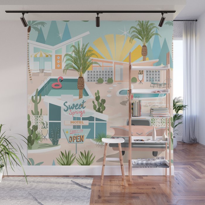 Retro Palm Springs III Wall Mural Gallery Image 1