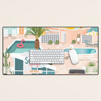 Retro Palm Springs III Desk Mat Gallery Image 1