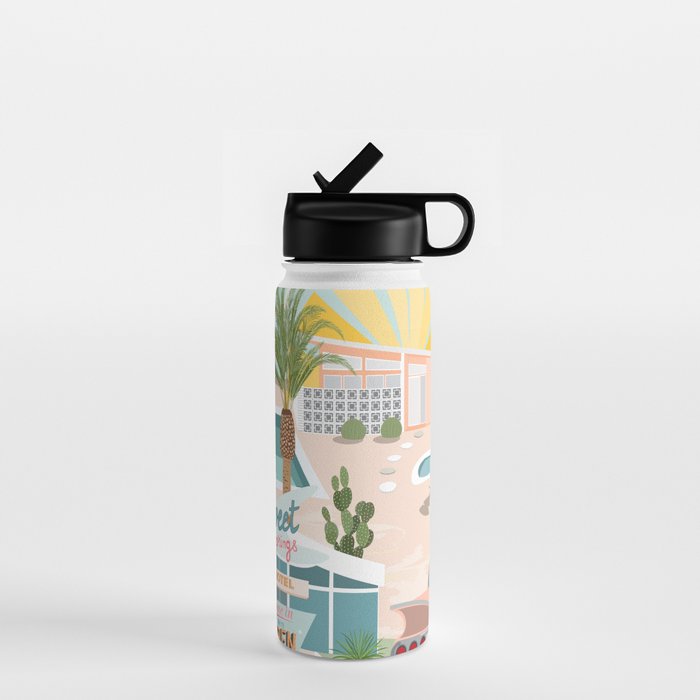 Retro Palm Springs III Water Bottle Gallery Image 1