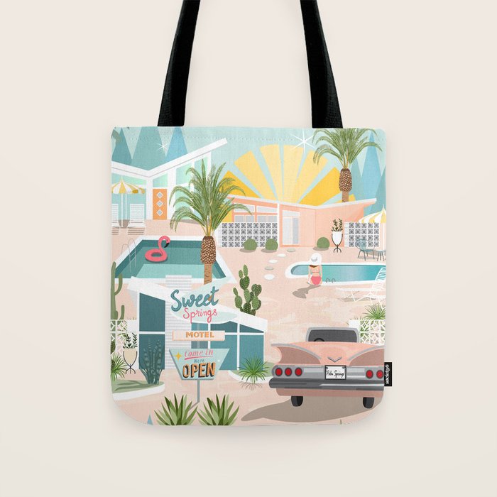 Retro Palm Springs III Tote Bag Gallery Image 1