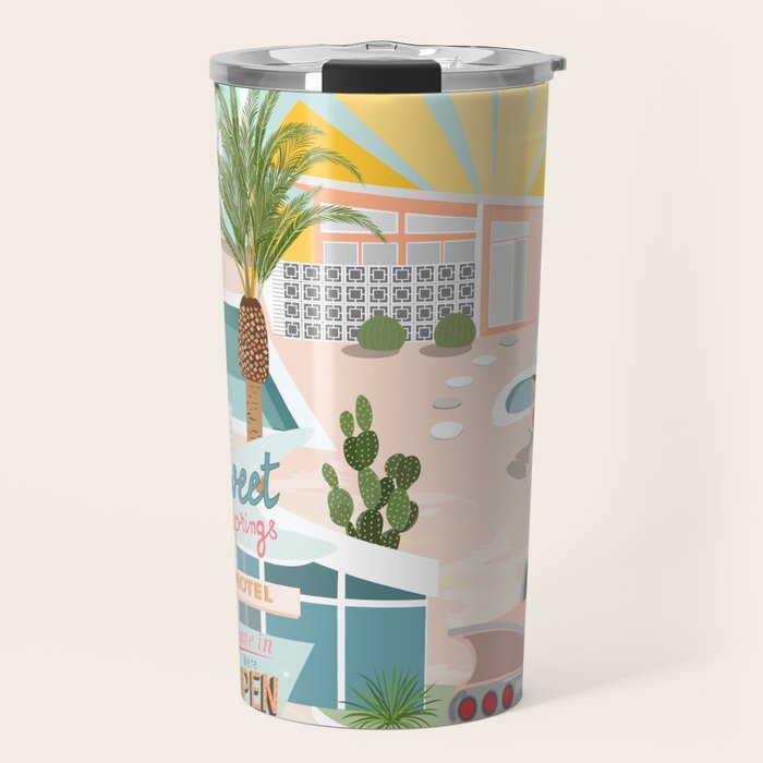 Retro Palm Springs III Travel Mug Gallery Image 1