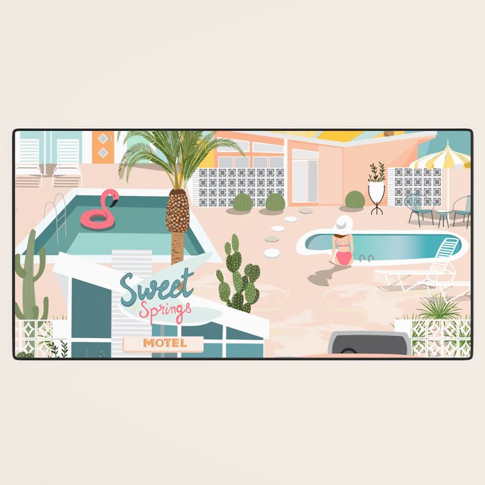 Retro Palm Springs III Desk Mat Gallery Image 3