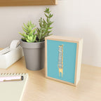 A Book Lover (blue) Mini Art Print Gallery Image 2