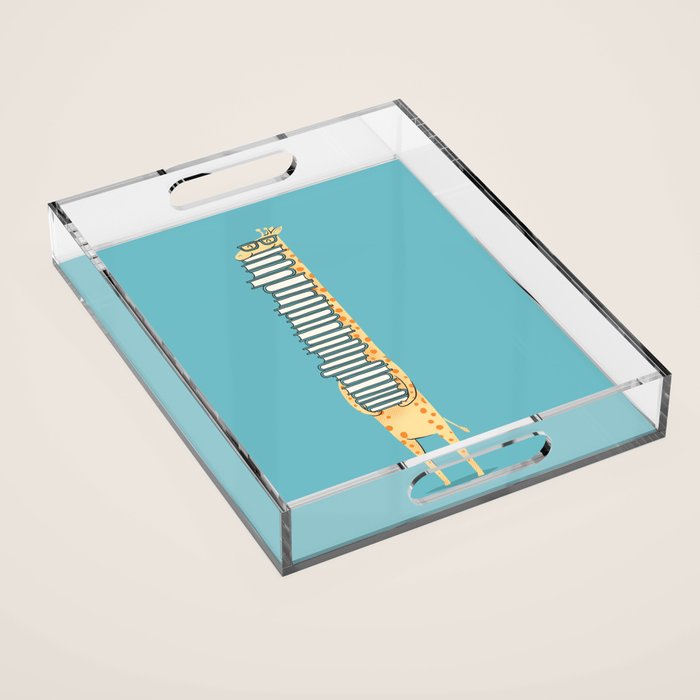 A Book Lover (blue) Acrylic Tray Gallery Image 1