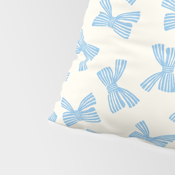Blue Stripe Bow Ribbon  Pillow Sham Gallery Image 4