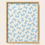 Blue Stripe Bow Ribbon  Serving Tray Gallery Image 1
