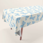 Blue Stripe Bow Ribbon  Tablecloth Gallery Image 1