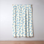 Blue Stripe Bow Ribbon  Window Curtain Gallery Image 3