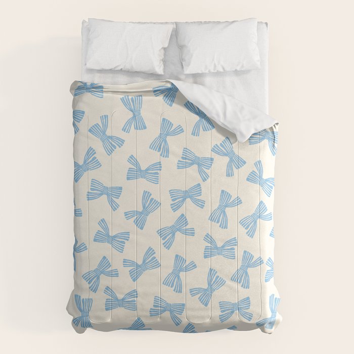 Blue Stripe Bow Ribbon  Comforter Gallery Image 6