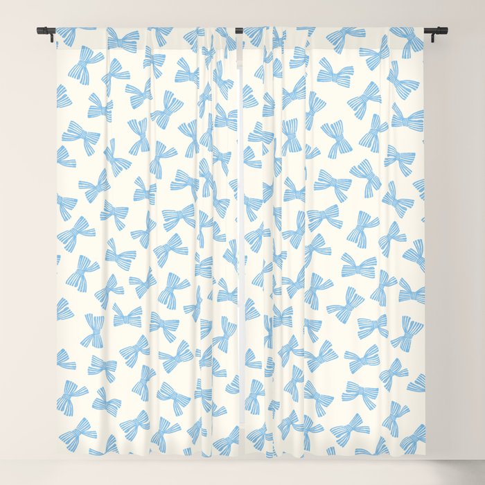 Blue Stripe Bow Ribbon  Window Curtain Gallery Image 5