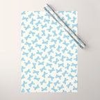 Blue Stripe Bow Ribbon  Wrapping Paper Gallery Image 1