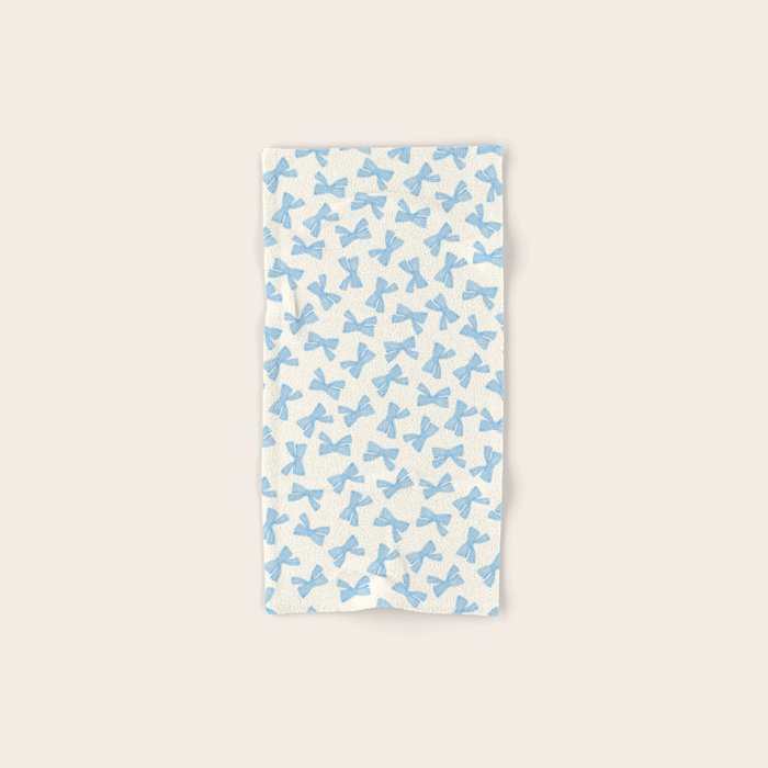 Blue Stripe Bow Ribbon  Bath Towel Gallery Image 1
