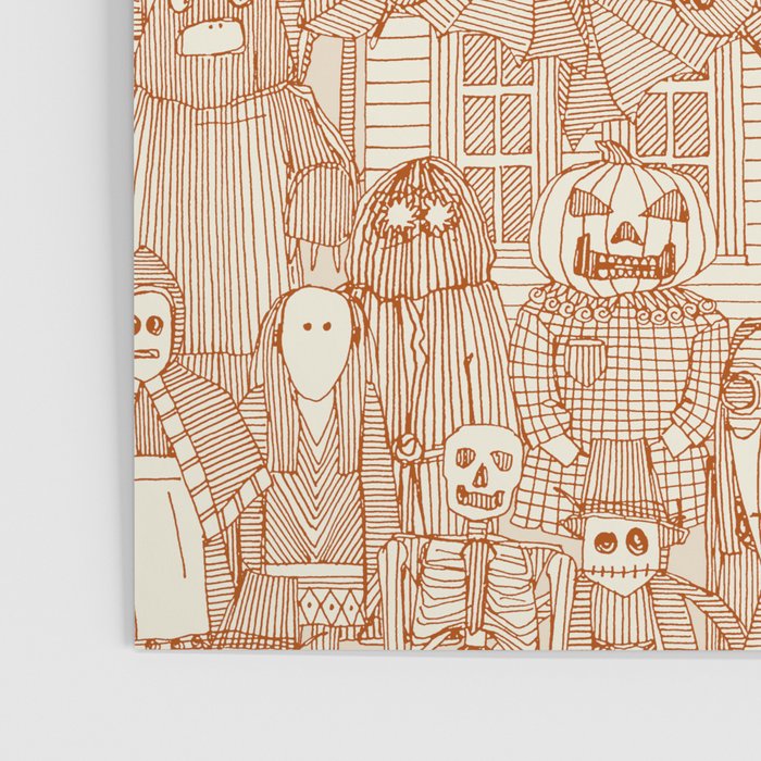 vintage halloween rust ivory Poster Gallery Image 3