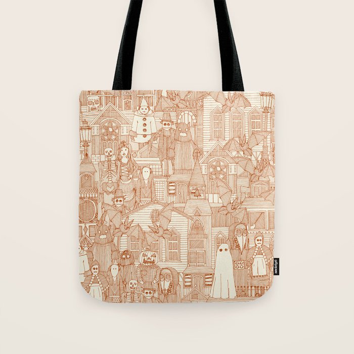 vintage halloween rust ivory Tote Bag Gallery Image 1