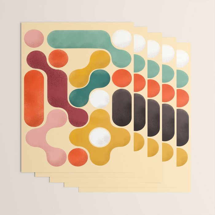 Color pops - mid century style  Wrapping Paper Gallery Image 3