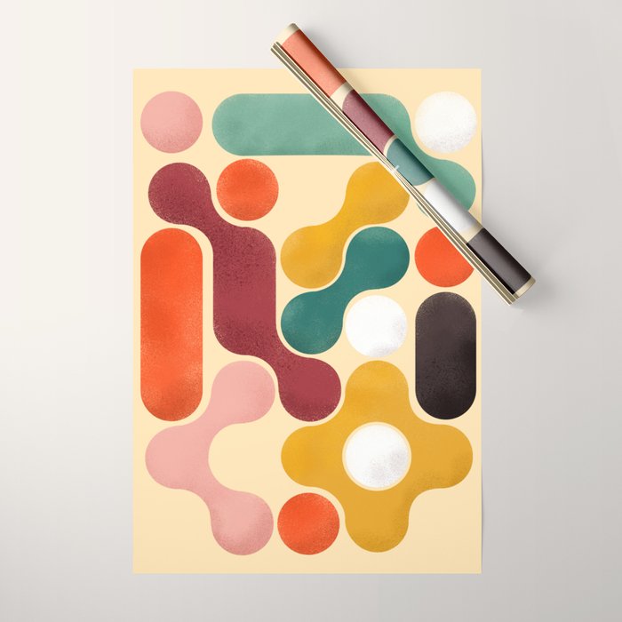 Color pops - mid century style  Wrapping Paper Gallery Image 1