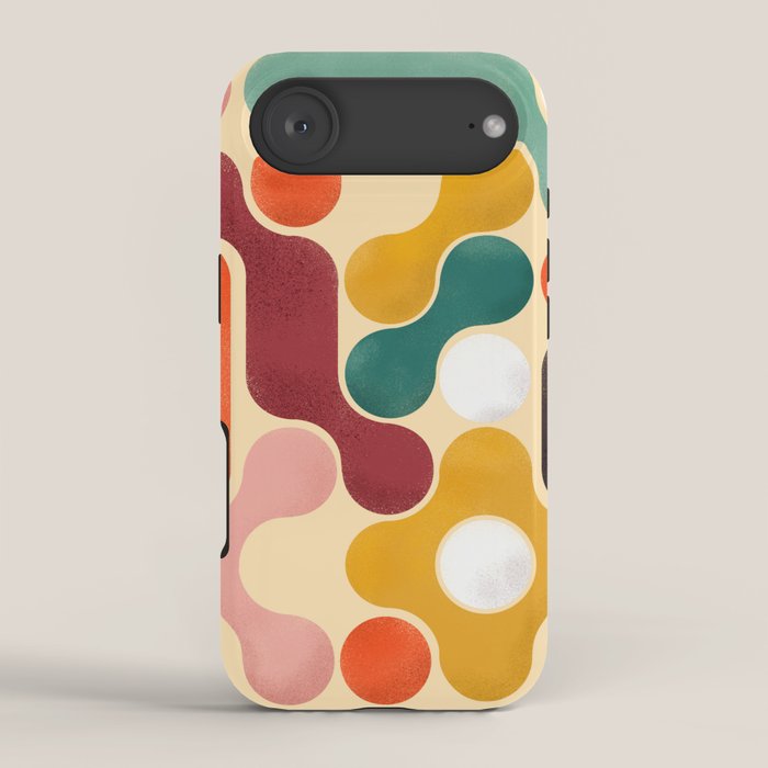 Color pops - mid century style  iPhone Case Gallery Image 2