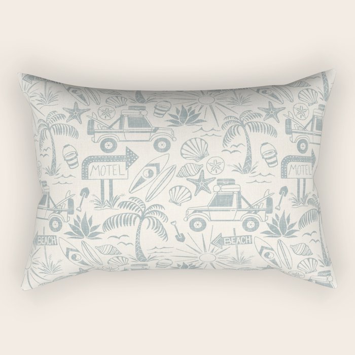 Baja - faded blue Rectangular Pillow Gallery Image 2