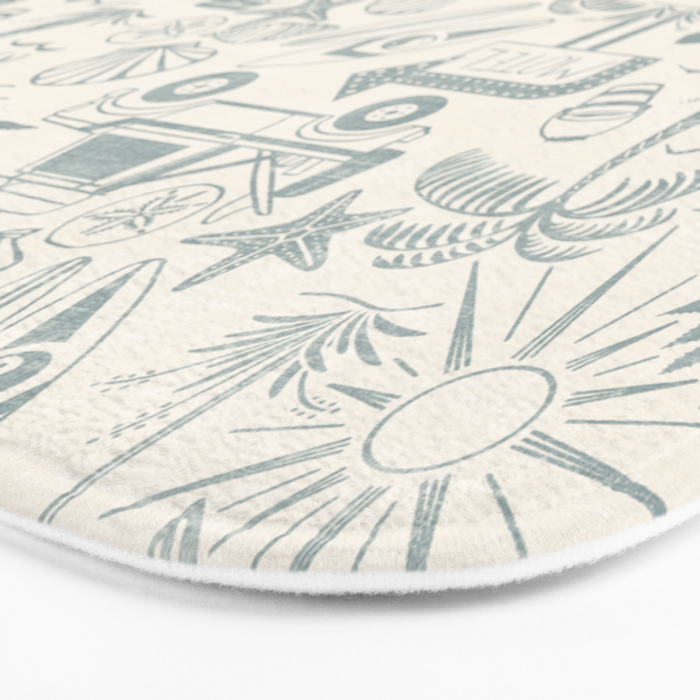 Baja - faded blue Bath Mat Gallery Image 3