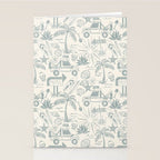 Baja - faded blue Stationery Card Gallery Image 2